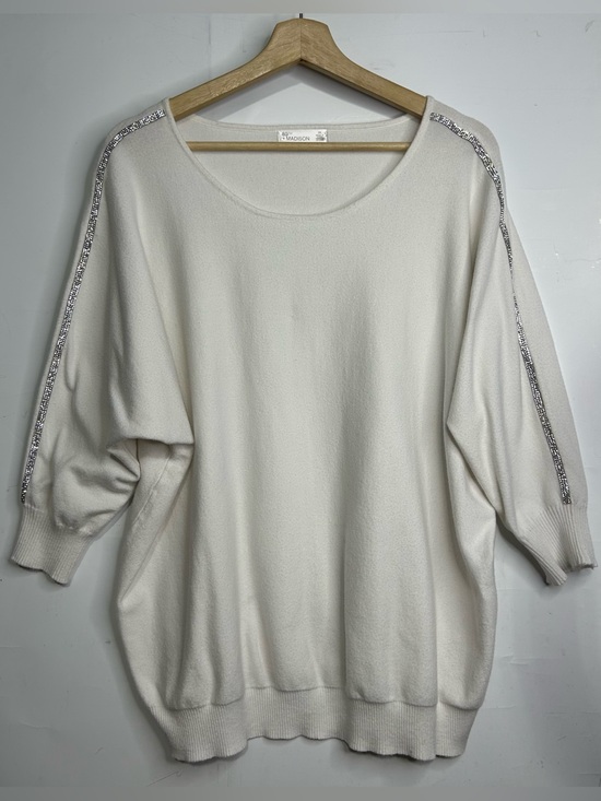 89th & Madison Tops - 89th + Madison White Sweater Blouse 2X